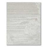 Distressed Faded Grey Striped Area Rug