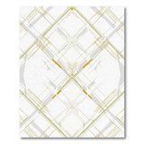 Gold and Silver Gold Geometric Lattice Area Rug