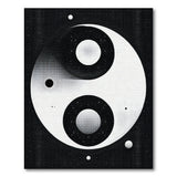 Cosmic Yin Yang Black White Area Rug