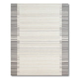 Beige Grey Horizontal Stripe Area Rug