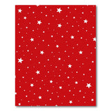 Bold Red Area Rug with White Stars