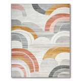 Abstract Overlapping Arch Multi-Color Area Rug