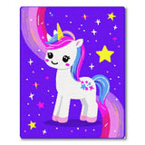Multi-color and Patterns Kids Cartoon Magical Unicorn Rainbow Kids Area Rug