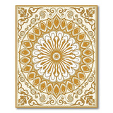 Ornate Gold Mandala Cream Area Rug