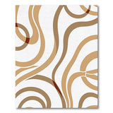 Swirling Brown Tan Abstract Area Rug