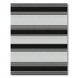 Geometric Modern Black and White Bold Black White Horizontal Striped Area Rug