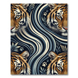 Multi-color and Patterns Tiger Wave Abstract Area Rug