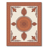 Terracotta Medallion Cream Area Rug