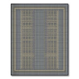 Teal Grey Geometric Chain Link Area Rug