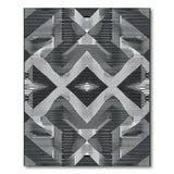 Abstract Black and White Black White Geometric Abstract Area Rug