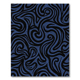 Blue and Teal Blue Swirl Abstract Area Rug