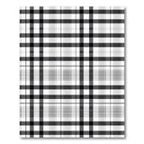 Geometric Modern Black White Plaid Check Area Rug