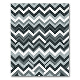 Modern Black White Zigzag Chevron Area Rug