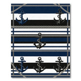Nautical Navy Anchor Rope Area Rug