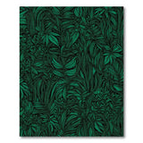 ODIKA Washable Dark Green Botanical Area Rug - Low Pile, Non-Slip & Pet Friendly