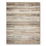 Brown Tan Striped Distressed Vintage Area Rug