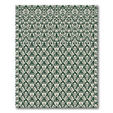 Intricate Green Persian Arabesque Area Rug