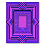 Purple Purple Nested Frames Geometric Area Rug