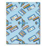 Airplane Rainbow Ticket Kids Area Rug