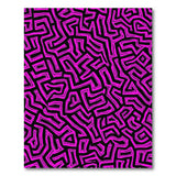 Geometric Modern Pink Maze Labyrinth Geometric Area Rug