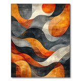 Abstract Area Orange Abstract Orange Wave Area Rug