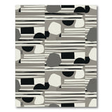 Abstract Area Grey Abstract Striped Area Rug