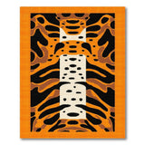 Bold Orange Tiger Face Area Rug