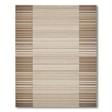 Striped Brown Tan Woven Area Rug