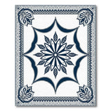 Navy Blue Traditional Persian Floral Blue and Teal Rug