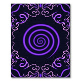 Purple Glowing Spiral Area Rug