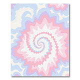 Hypnotic Swirl Abstract Area Rug in Pink Purple