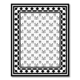 Stylized Cat Faces Persian Area Rug
