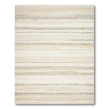 Distressed Beige Striped Area Rug