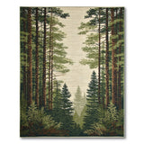 Serene Evergreen Forest Area Rug