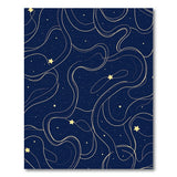 Blue and Teal Navy Starry Waves Abstract Area Rug