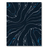 Abstract Area Blue Teal Swirl Abstract Area Rug