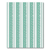 Teal Scalloped Stripe Coastal Area Rug