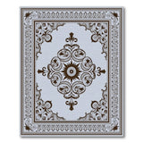 Ornate Grey Baroque Medallion Rug