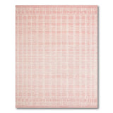 Blush Pink White Grid Modern Area Rug