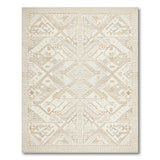 Geometric Beige and Neutral Beige Geometric Heritage Tribal Area Rug