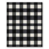 Rustic Farmhouse Black White Buffalo Check Area Rug