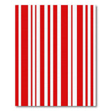 Bold Red White Vertical Striped Area Rug