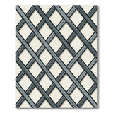 Modern Gray Lattice Trellis Area Rug