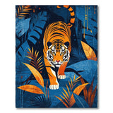 Teal Jungle Tiger Area Rug