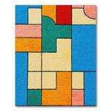 Geometric Modern Multi-color and Patterns Vibrant Multi-Color Geometric Area Rug