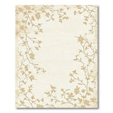Vintage Gold Vine Floral Beige Area Rug