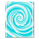 Mesmerizing Teal Spiral Vortex Area Rug