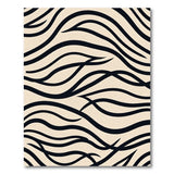 Black and White Wavy Black Zebra Stripe Area Rug