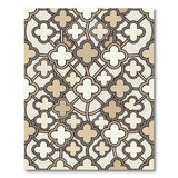 Elegant Beige Quatrefoil Geometric Area Rug