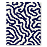 Abstract Area Black and White Abstract Wavy Lines Black White Area Rug
